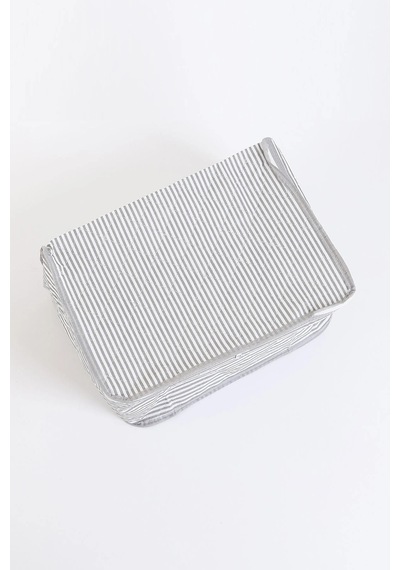 Dolap İçi Düzenleyici 6'lı Çorap Hurcu Tela Malzeme 47x28x17cm Büyük Boy Tela Gri Tr Diğer
