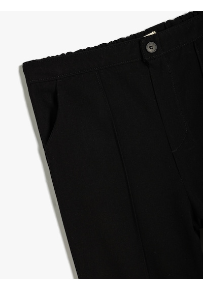 Koton Chino Okul Pantolonu Cep Detaylı Dar Kesim Siyah 5wkg40001aw Siyah