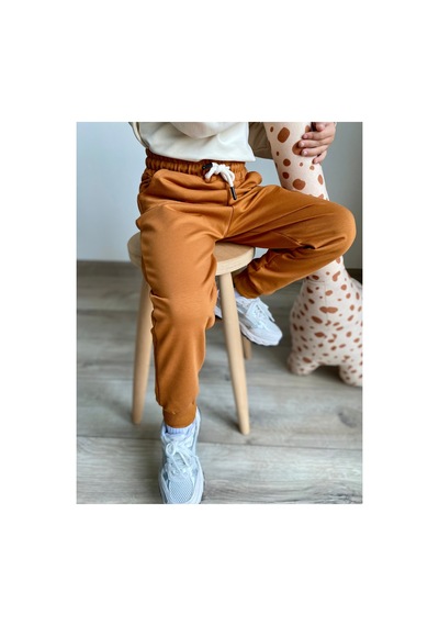 Heyadventure Erkek / Kız Çocuk Jogger Eşofman Altı Cepli Paçası Kaşkorseli Camel Camel