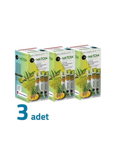Matcha Premium Japanese Bromelain Ananaslı Limonlu Matcha Çayı 3'lü 20 x 8 G
