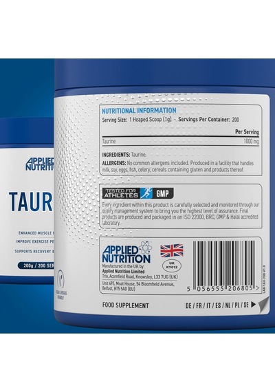 Applied Nutrition Taurine 200 Gram - 200 Servis