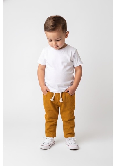 MiaBaby Bebek Müslin Pantolon Hardal
