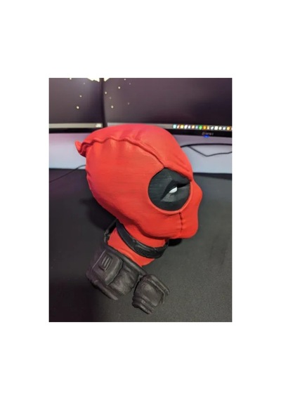 Deadpool Tasarımlı Dekoratif Kulaklık Standı