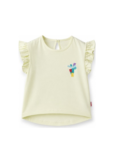 Haribo Lisanslı Fırfır Kollu Renkli Şortlu T-shirt Şort Takım Sarı