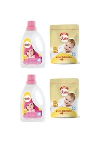 Çamaşır Yumuşatıcısı Düş Bahçesi 1500 Ml 2 Adet + Granül Sabun Toz Deterjan 500 Gr 2 Adet