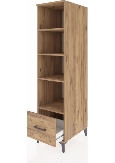 Kronos Dolap 4 Raflı Tek Çekmeceli 44x59x182 Çam-çam Atlas Çam