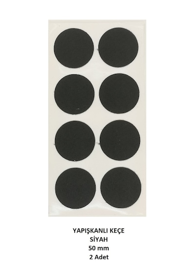 Zemin Koruyucu, 50 mm Keçe, Siyah (2 Adet)