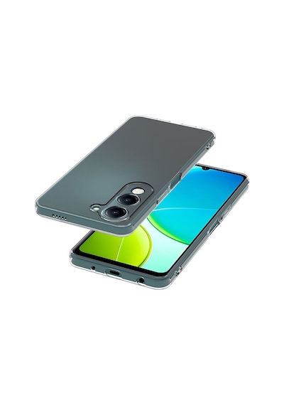 Vivo Y04 Kılıf Sys Süper Silikon Kapak - Şeffaf Şeffaf