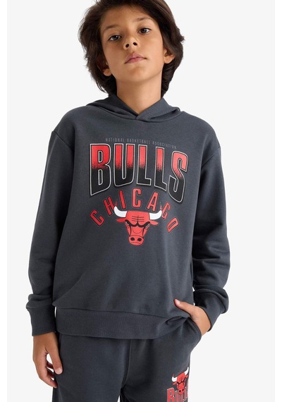 Defacto Erkek Çocuk Nba Chicago Bulls Kapüşonlu Sweatshirt F4086a825auar31 Antrasit Defacto Erkek Çocuk Nba Chicago Bulls Kapüşonlu Sweatshirt F4086a825auar31 Antrasit