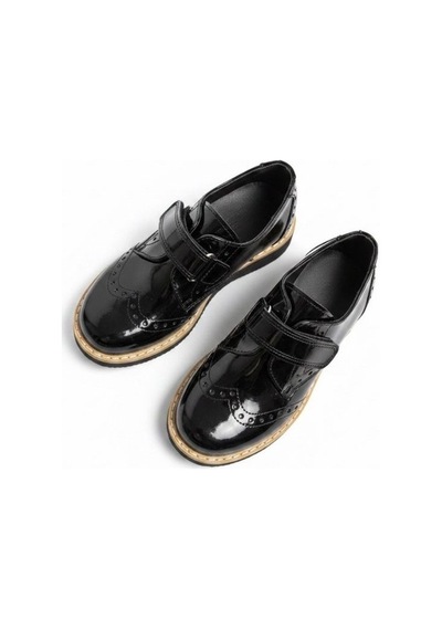 Zekids Erkek Çocuk Rugan Oxford Ayakkabı-17249 Siyah