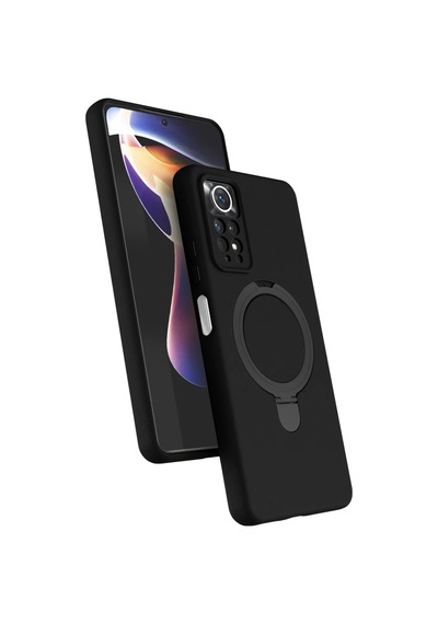 Gld-spt- Newface Xiaomi Redmi Note 12 Pro 4g Regal Magsafe Standlı Kapak - Siyah