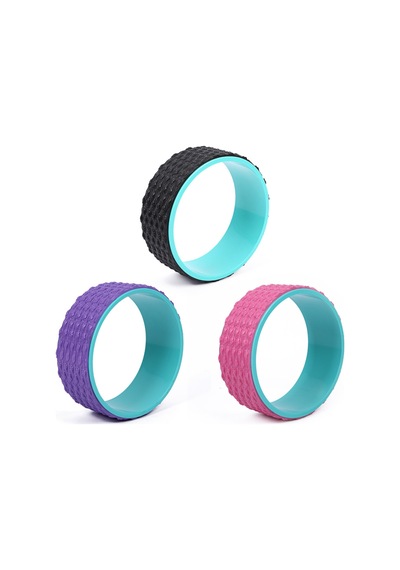 Yeni Tırtıklı Yoga Wheel Pilates Yoga Halkası Yoga Tekerleği Pembe-Standart