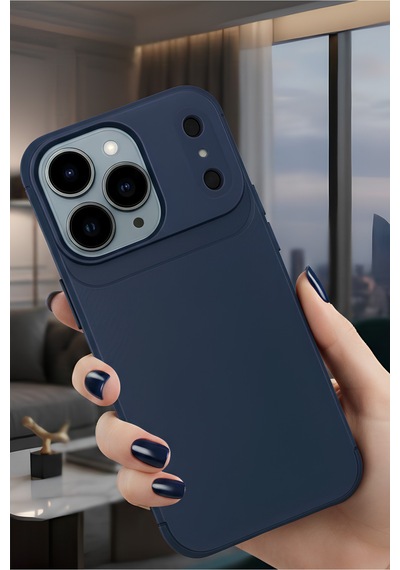 Apple Uyumlu iPhone 17 Pro Kılıf Kamera Korumalı Darbe Emici Karbon Fiber Desenli Kapak
