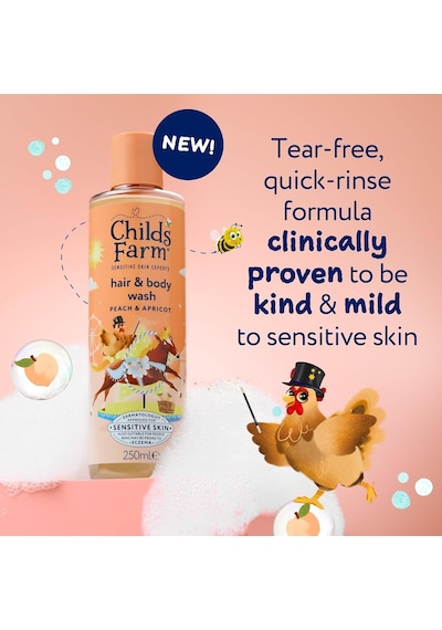 Childs Farm Şeftali ve Kayısı Özlü Çocuk Saç Ve Vücut Şampuanı 250 Ml