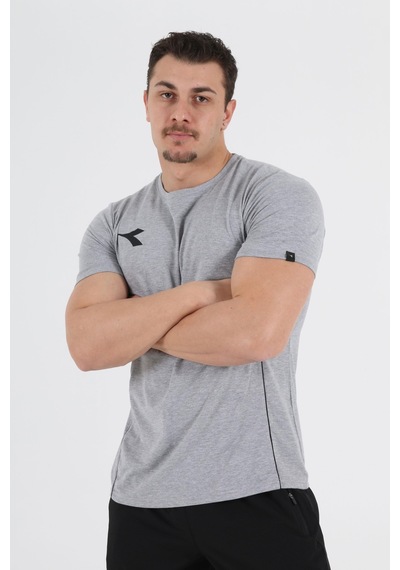 Diadora Satürn Antrenman T-Shirt Gri Melanj
