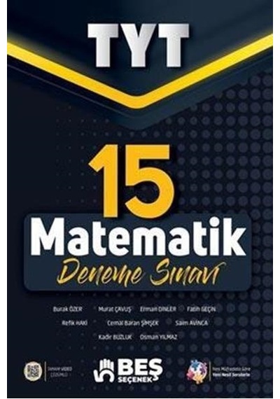 Beş Seçenek Yks Tyt Matematik 15 Deneme Sınavı Video Çözümlü Yen