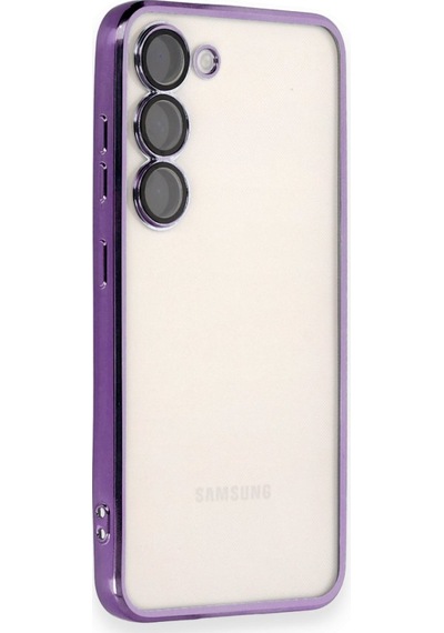 Samsung Galaxy Uyumlu S24 Plus Kılıf Kamera Lens Korumalı Parlak Silikon Kapak Ryc/razer Lens - Mor Mor