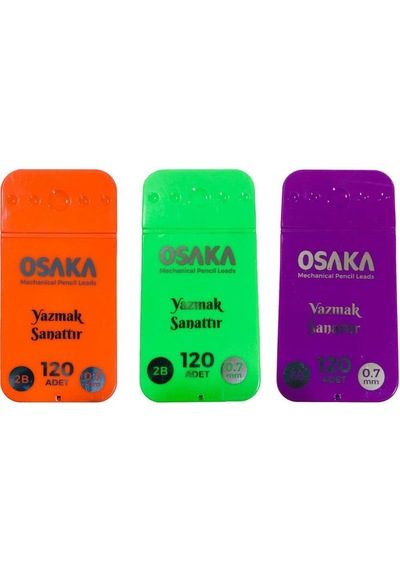 Osaka 2B 120Ad. 07Mm Versatil Kalem Ucu Neon Kutu 3'lü