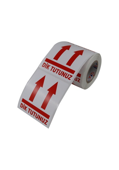 Dik Tutunuz Etiketi 70mm X 80mm Ruloda 250 Adet Kuşe Rulo Etiket