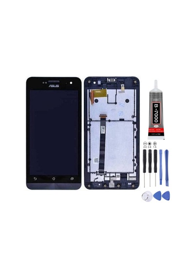 Asus Zenfone 5 Uyumlu Lcd Ekran Çıtalı Siyah + Montaj Kiti
