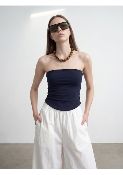 Dilvin 21218 Straplez Top-k.lacivert