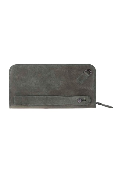 Bloominbag Faron Forest Green Telefon Bölmeli Hakiki Deri Unisex Clutch Çanta Yeşil