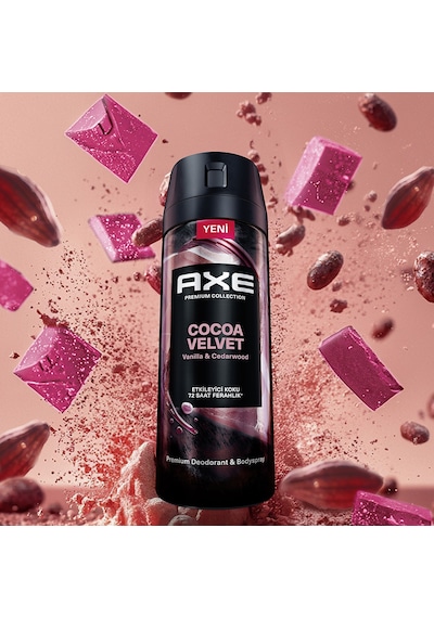 Axe Premium Collection Erkek Spray Deodorant Cocoa Velvet 150 Ml X3