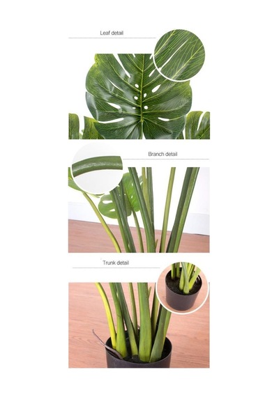 Yapay Ağaç Monstera Deve Tabanı Ağacı 180 Cm 16 Yaprak
