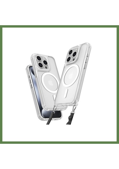 Bezos İphone 14 Pro Max Uyumlu Kılıf Enka Magsafe Silikon Kılıf - Şeffaf Hb006
