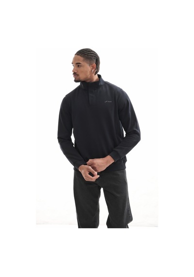Boğazlı Sweatshirt Lacivert