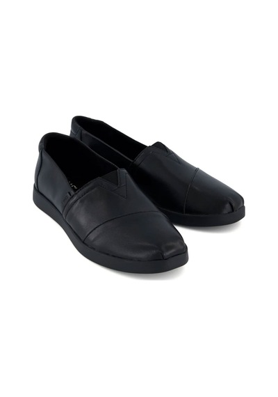 10022622 Black Leather Babet Kadın 10022622 Toms Alpargata Plus Leather 10022622 Black Leather