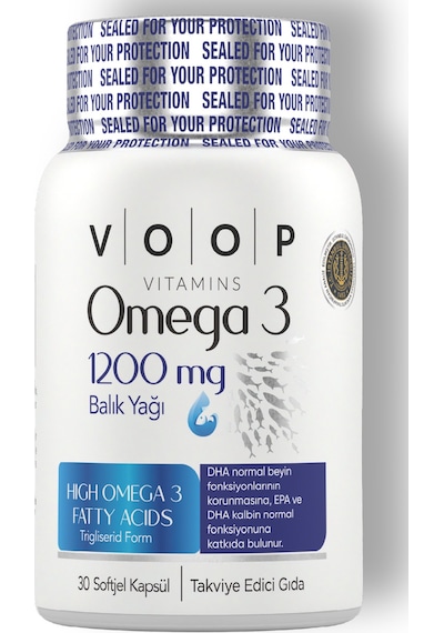 Omega 3 Balık Yağı 1200 Mg 30 Kapsül