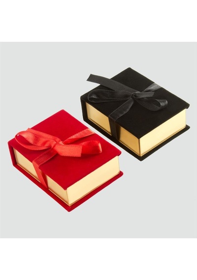 Ilkeshop Kurdale Kadife Ahşap Lüx Set Kolye Kutusu-lacivert Çok renkli