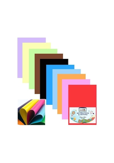 Artlantis Fon Kartonu 10 Lu 35x50 Cm 3 Paket 10 Renk Fon Kartonu 35 50 Okul Sınıf Kreş Anasınıfı Genel