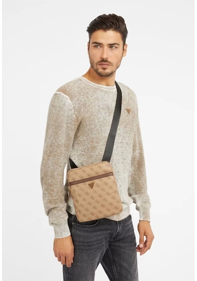 Guess Erkek Vezolla Smart Mini Omuz Çantası Kahverengi