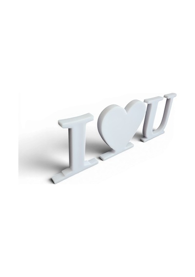 I Love U Seni Seviyorum Love Letters Beyaz 3 Parça