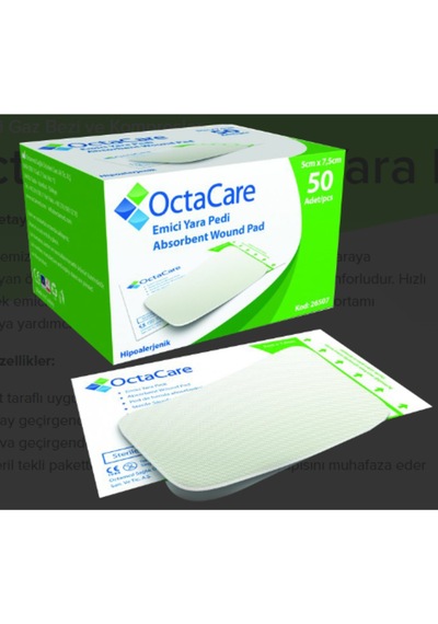 Medikalcim Octacare Emici Yara Pedi 5 Cm X 7,5 Cm 50 Adet