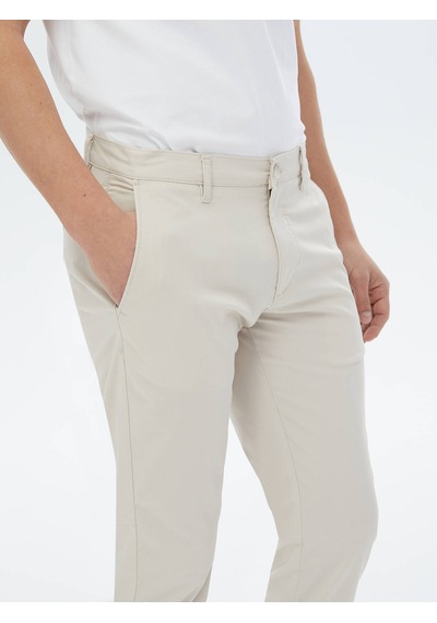 Kip Vizon Dokuma Slim Fit Casual Pantolon Vizon