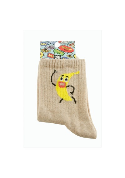 Muz Kolej Çorap 8 28 Bej
