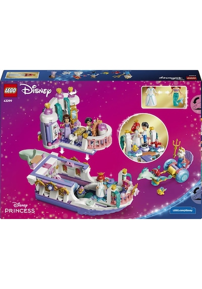 LEGO® ǀ Disney Princess Ariel’in Kraliyet Düğün Gemisi 43299 - 6 Yaş ve Üzeri Çocuklar İçin Yaratıcı Oyuncak Yapım Seti (519 Parça)
