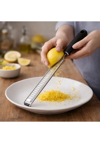 Paslanmaz Çelik Parmesan Limon Rende - Ergonomik Saplı, Bulaşık Makinesinde Yıkanabilir, Zester Rende - Limon, P Diğer
