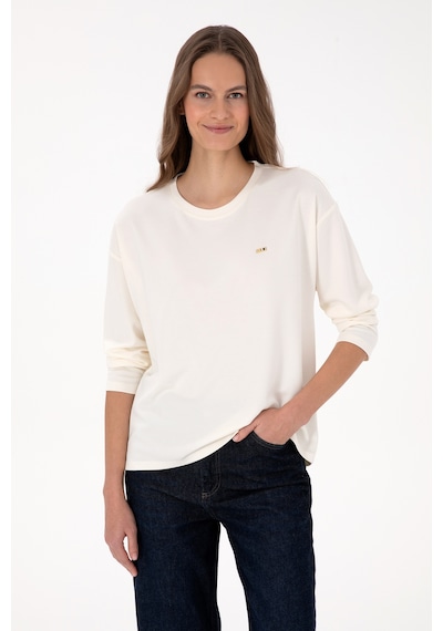 U.S. Polo Assn. Kadın Krem Bisiklet Yaka Sweatshirt 50318159-VR071