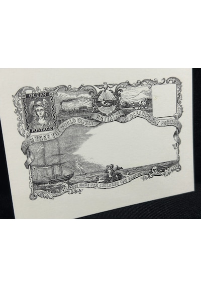 1980 Stamp Collecting Magazine Postcard - Ocean Penny Postage No. 4 - Unposted İngiltere Kartpostal  Teşhir Ürün