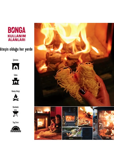 Bonga Soba, Şömine, Mangal Tutuşturucu 50 Adet 700 Gr - Jel Ve Çı Bej