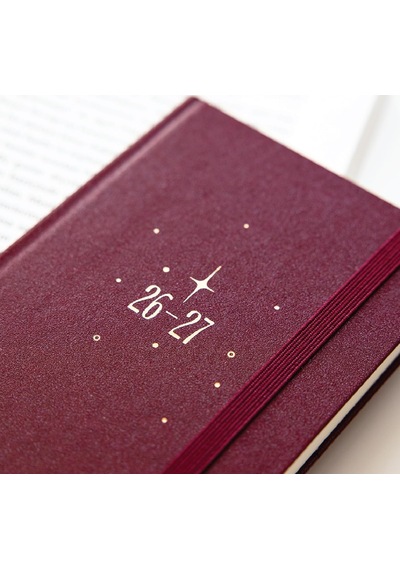 Tr Charm Takılabilen 2026-2027 Mid-year Akademik Cep Ajanda 9x17 Cm Bordo Genel