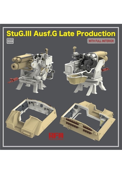 Rfm 5088 1/35 Ölçek, Stug.ııı Ausf.g, Geç Dönem Tankı, İç Detaylı, Plastik Model Kiti-55482