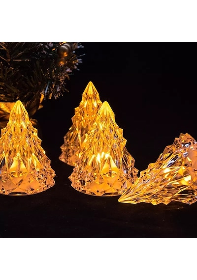 AMBER LED IŞIKLI ÇAM AĞACI MİNİ ÇAM AĞACI IŞIKLI YILBAŞI AĞACI DEKOR ÇAM AĞACI LED LİGHT NOEL TREE