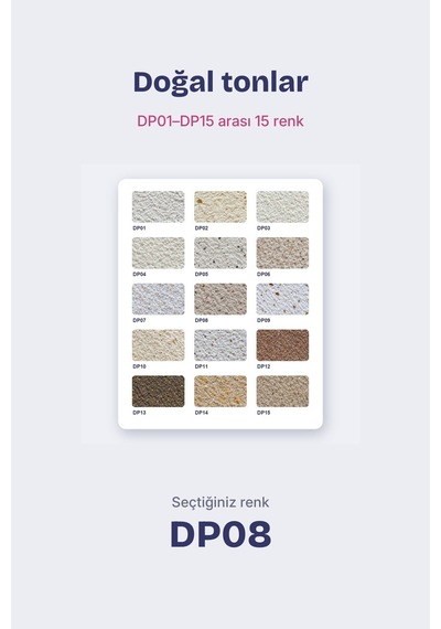Depka Pamuk Sıva Dp08 2 Kg 7-8 M² İpek Sıva Alternatifi Isı Ve Ses Yalıtımlı Dekoratif Sıva