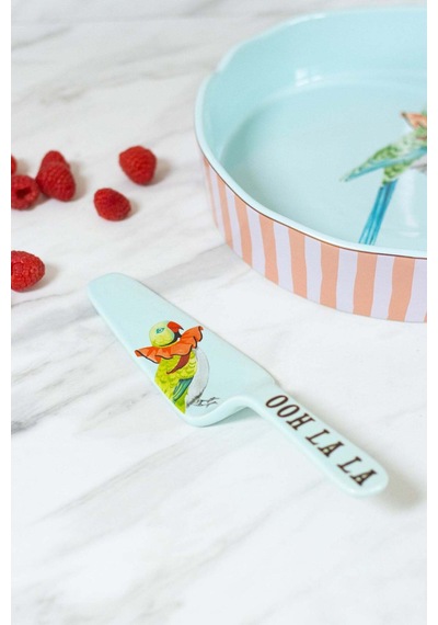 Yvonne Ellen Ooh La La Papağan Desenli Pasta Bıçağı Takımlar Çok Renkli