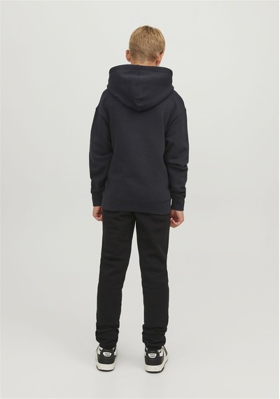 Jack & Jones Logo Baskili Kapüsonlu Sweatshirt - Çocuk 12237468 Black Siyah